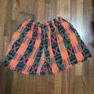 80’s/90s High Waisted Patterned Shorts L